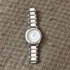 Liz Claiborne two tone white/silver watch